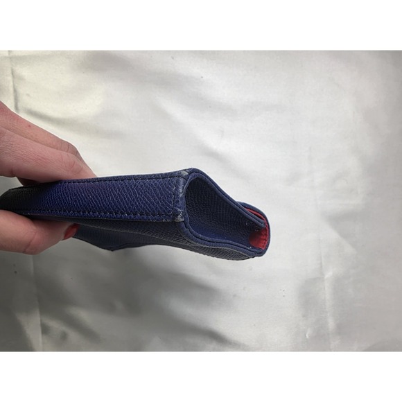 Vintage Dooney & Bourke Blue Leather Wristlet Clutch Wallet - Picture 8 of 12